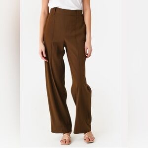 VINCE Linen High-Waist Pull-On Pant SZ L